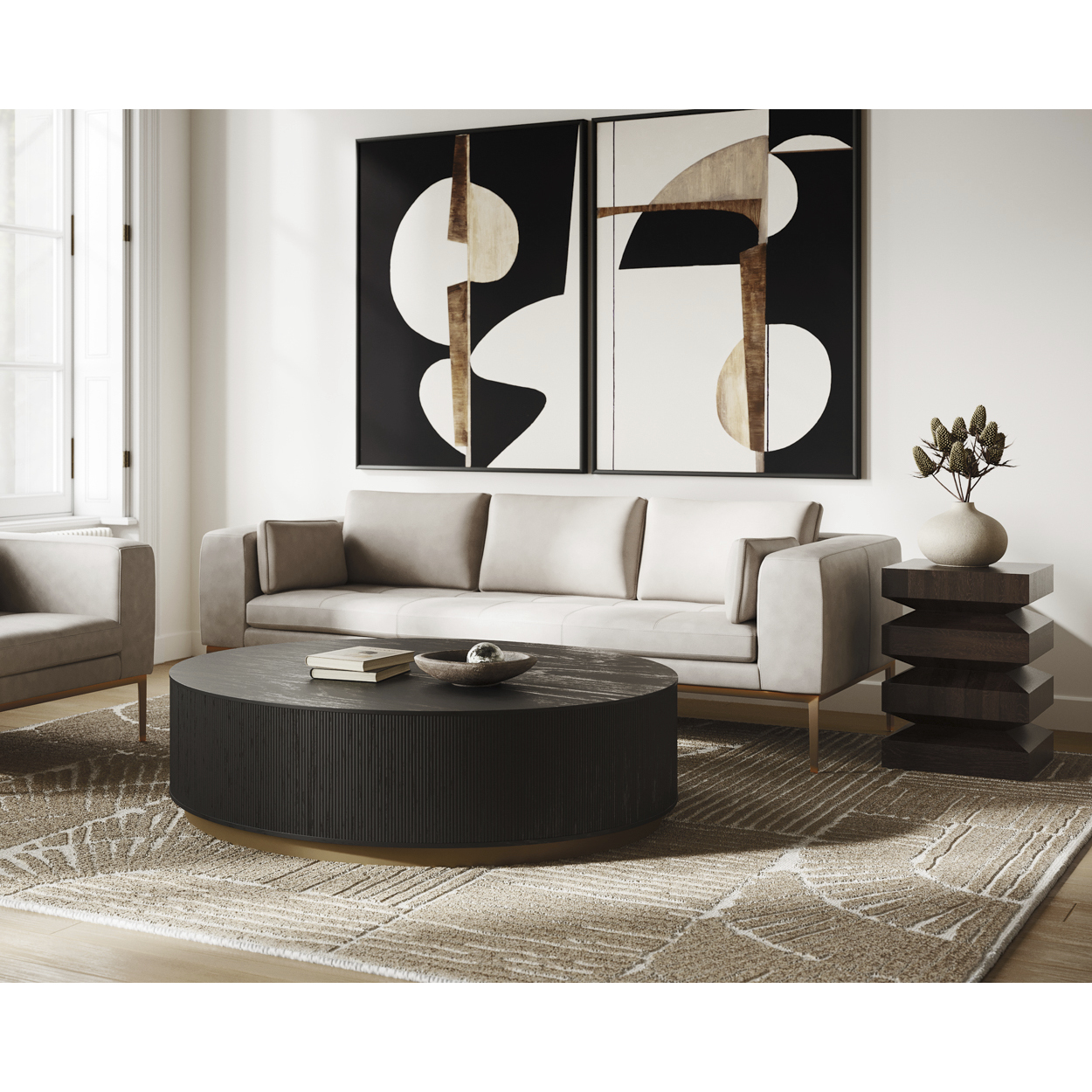 Kalla 44 X 15 inch Charcoal Coffee Table